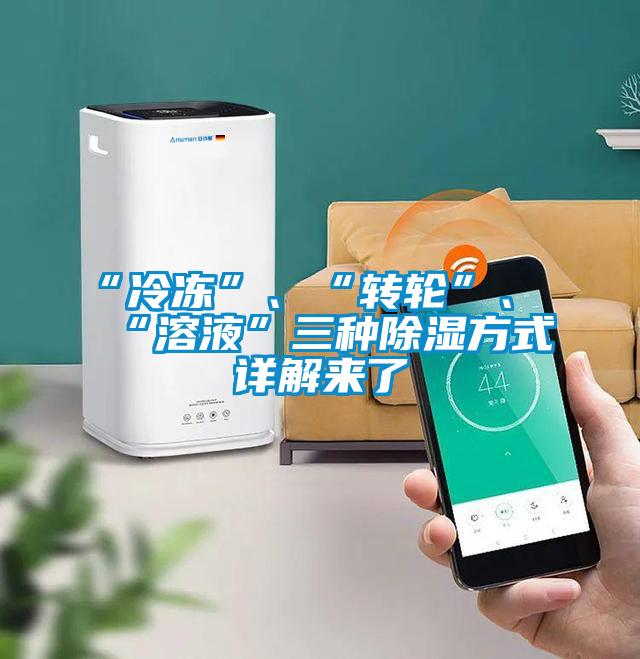 “冷凍”、“轉(zhuǎn)輪”、“溶液”三種除濕方式詳解來了