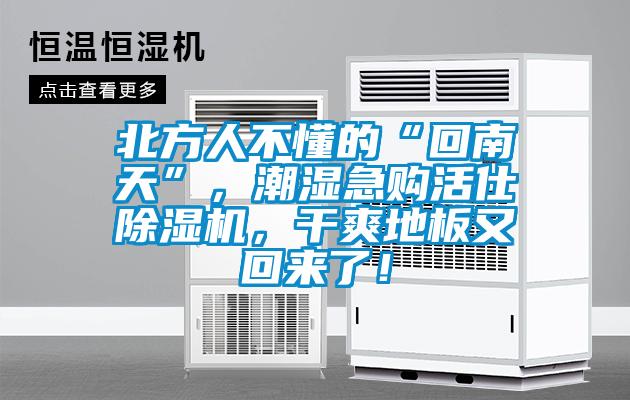 北方人不懂的“回南天”，潮濕急購活仕除濕機(jī)，干爽地板又回來了！