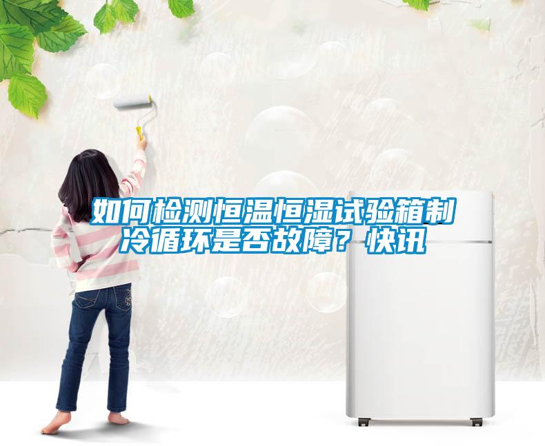 如何檢測(cè)恒溫恒濕試驗(yàn)箱制冷循環(huán)是否故障？快訊