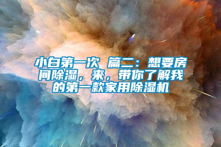 小白第一次 篇二：想要房間除濕，來，帶你了解我的第一款家用除濕機