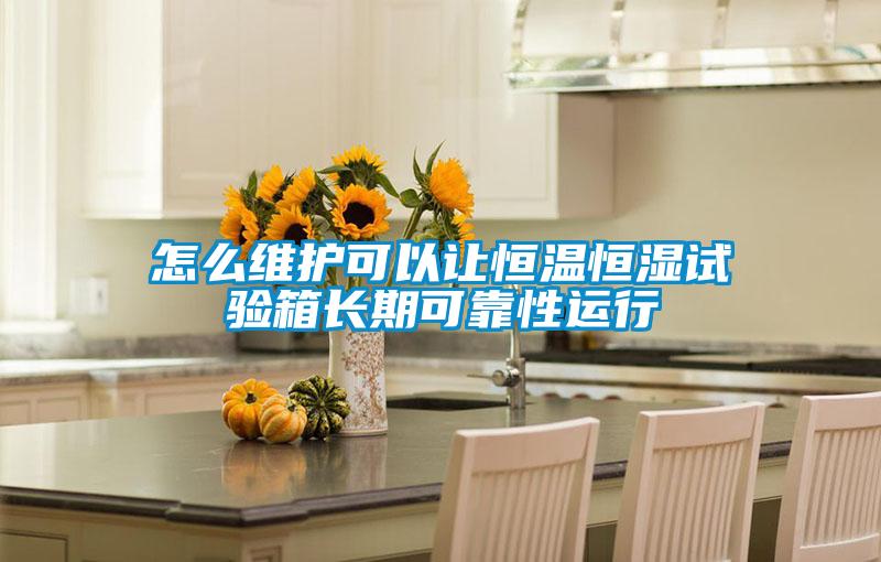 怎么維護(hù)可以讓恒溫恒濕試驗(yàn)箱長(zhǎng)期可靠性運(yùn)行