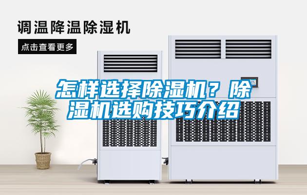 怎樣選擇除濕機？除濕機選購技巧介紹