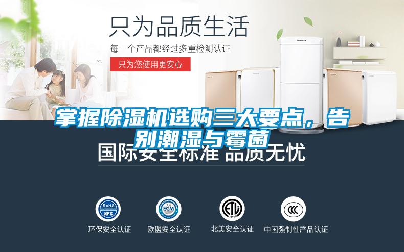 掌握除濕機選購三大要點，告別潮濕與霉菌
