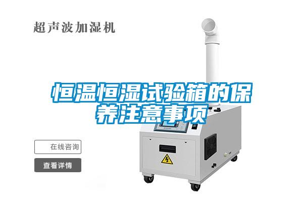 恒溫恒濕試驗箱的保養(yǎng)注意事項