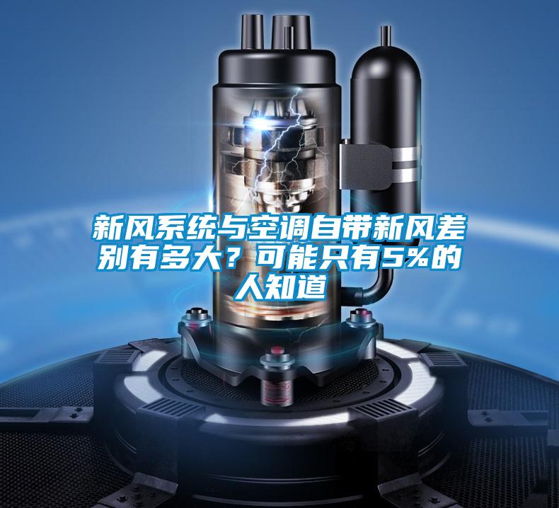 新風(fēng)系統(tǒng)與空調(diào)自帶新風(fēng)差別有多大？可能只有5%的人知道
