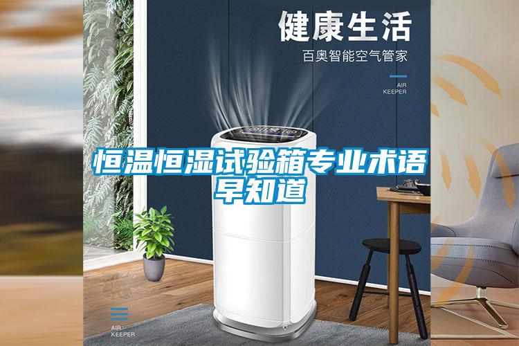 恒溫恒濕試驗箱專業(yè)術語早知道