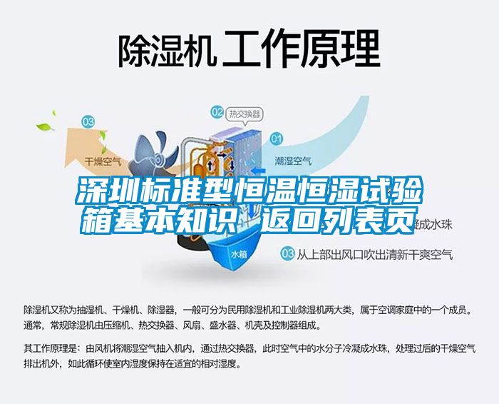 深圳標(biāo)準(zhǔn)型恒溫恒濕試驗(yàn)箱基本知識(shí) 返回列表頁