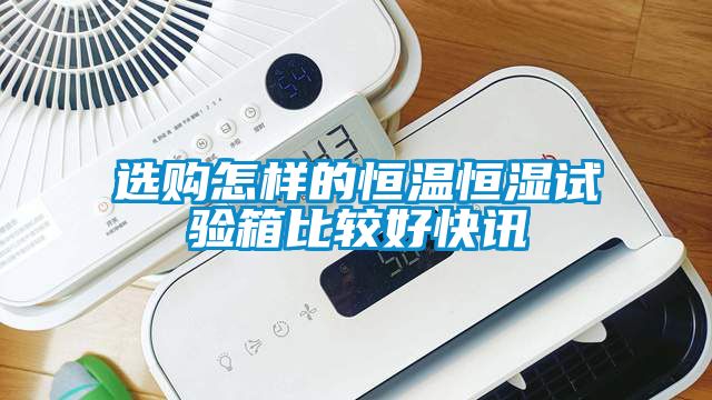 選購(gòu)怎樣的恒溫恒濕試驗(yàn)箱比較好快訊